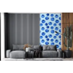 Bessen - Modern - Blauw fotobehang vinyl groot 64 -bank
