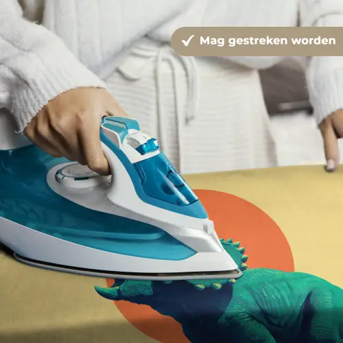 Triceratops - Cirkel - Oranje - Hoorns Wandkleed katoen klein -sfeer9