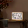 Penseelstreken - Schilderij - Beige Light Box met kabel (Tafellamp) klein -sfeer4