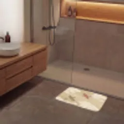 Vogels - Vliegen - Beige Badmat klein -sfeer2