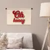 Oh honey - Rood - Schaduw Wandkleed katoen klein -sfeer4