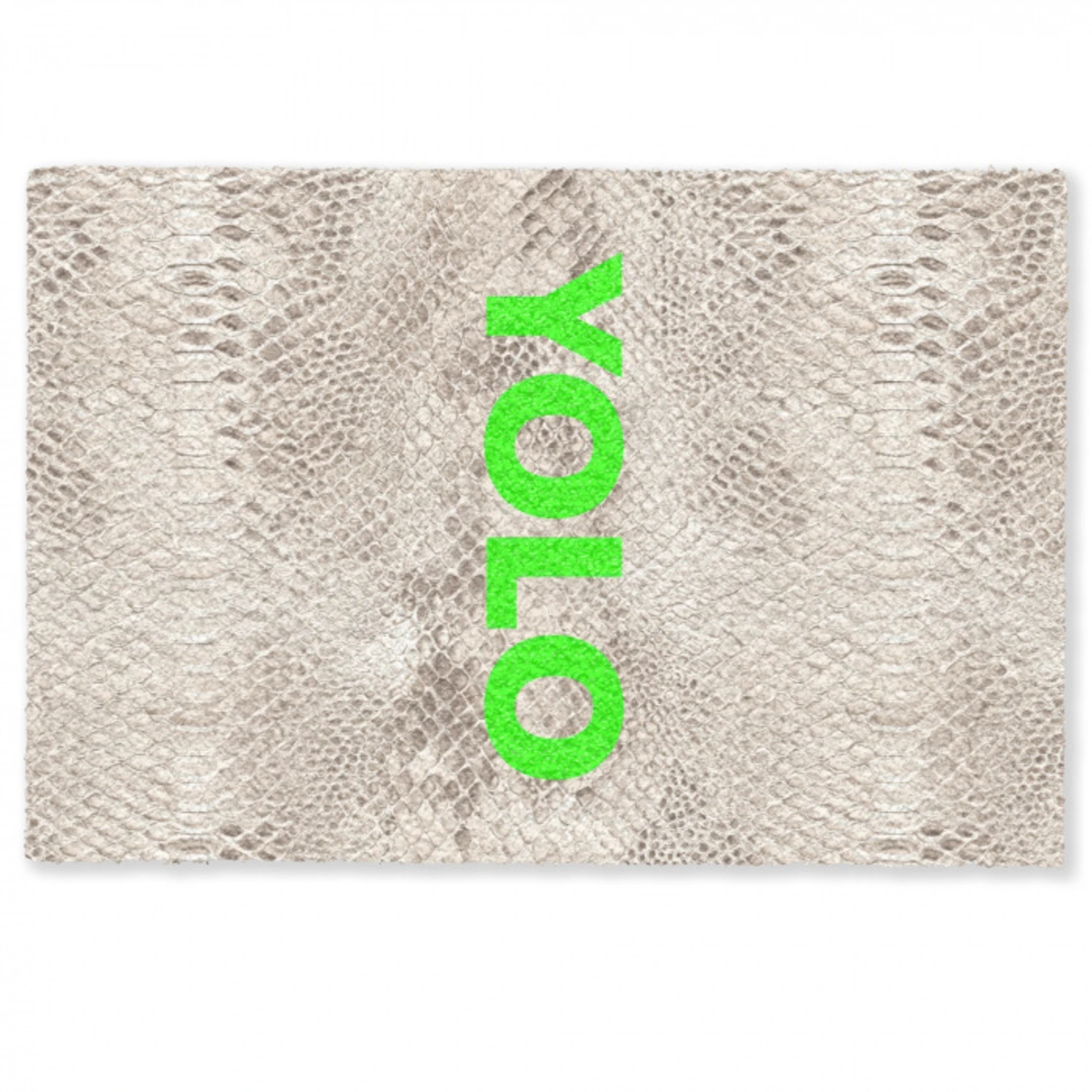 YOLO - Groen - Neon - Slangenprnt Deurmat klein -zkaufland3d