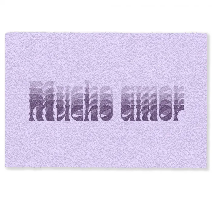 Mucho amor - Paars - Gelaagde letters Deurmat klein -zkaufland3d