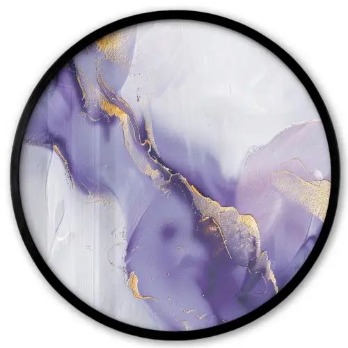 Paars - Modern - Marmer - Abstract Fotolijst rond zonder passe partout klein -3d