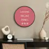 BBQ - Quote - Roze - Zomer Fotolijst rond zonder passe partout klein -sfeer1