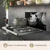 Dieren - Neushoorn - Zwart - Wit - Portret keuken achterwand spatscherm klein -usp_NL