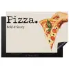 Pizza - Kaas - Pepperoni Inductie beschermer vinyl 3mm klein -3d