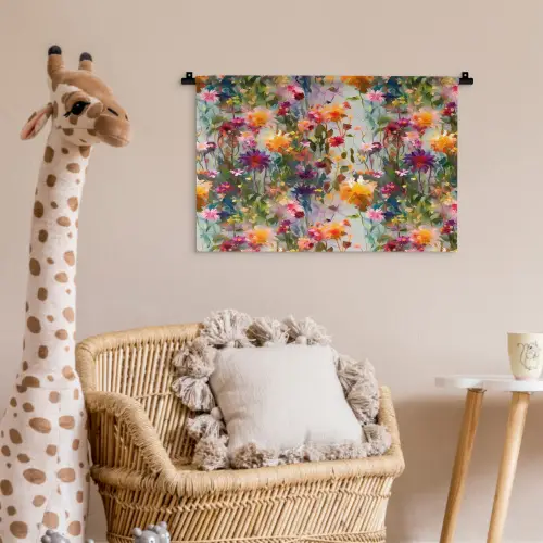 Zomers - Kleurrijk - Patroon - Bloemen Wandkleed katoen klein 269 -wsfeer5_kind