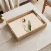 Tulp - Minimalistisch - Beige Dienblad Rechthoek middel -sfeer1