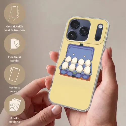 Eieren - Doos - Minimalistisch - Blauw Telefoonhoesje iPhone 17 Pro klein -sfeer3_NL