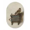 Het puttertje - Carel Fabritius Wandcirkel Ovaal Forex klein -3d