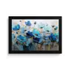 Bloemen - Schilderij - Blauw fotolijst zwart zonder passe partout klein -3d