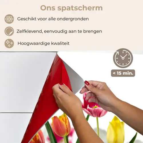 Bloemen - Tulpen - Kleurrijk keuken achterwand spatscherm klein -spatscherm_NL