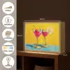 Glazen - Cocktail - Citroen - Kers Light Box met batterij (Wandlamp) middel -USP_websiteoverzichtNL
