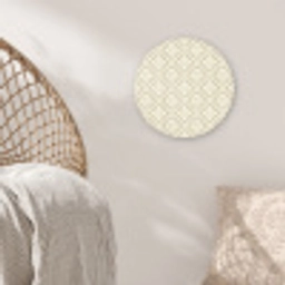 Floraal - Ornament - Beige Wandcirkel kunststof plaat 5mm dik klein 188 -sfeer5