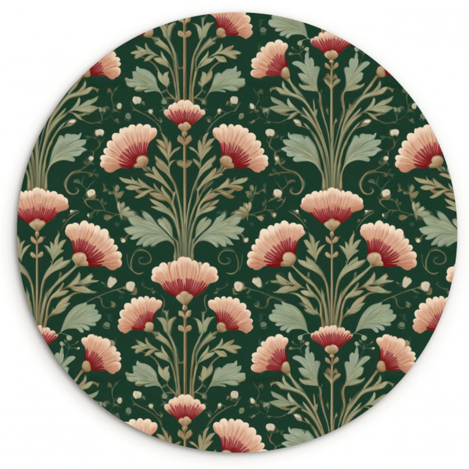 Patroon - Botanisch - Kleurrijk Wandcirkel kunststof plaat 5mm dik klein 188 -3d