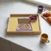 Pizza - Doos - Salami - Illustratie Dienblad Rechthoek middel -sfeer2