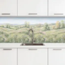 Bloemen veld - Bloemen - Groen keuken achterwand 2 middel -3d