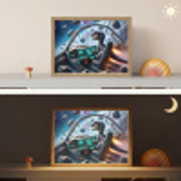 Dino - Ruimte - Jongens Light Box met batterij (Wandlamp kind) middel -sfeer3_kind
