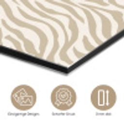 Zebra - Patroon - Beige aluminium wit klein 46 -closeup_DE
