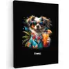 Hond in tropische sferen canvas 2cm klein -z3d