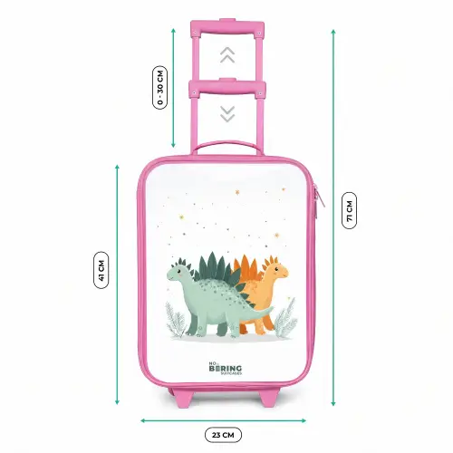 Stegosaurusduo onder sterrenregen Kinderkoffer - Roze klein -productfoto_formaten