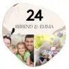 Zachte tinten met foto's - Klassiek Naambord Organisch middel -3d