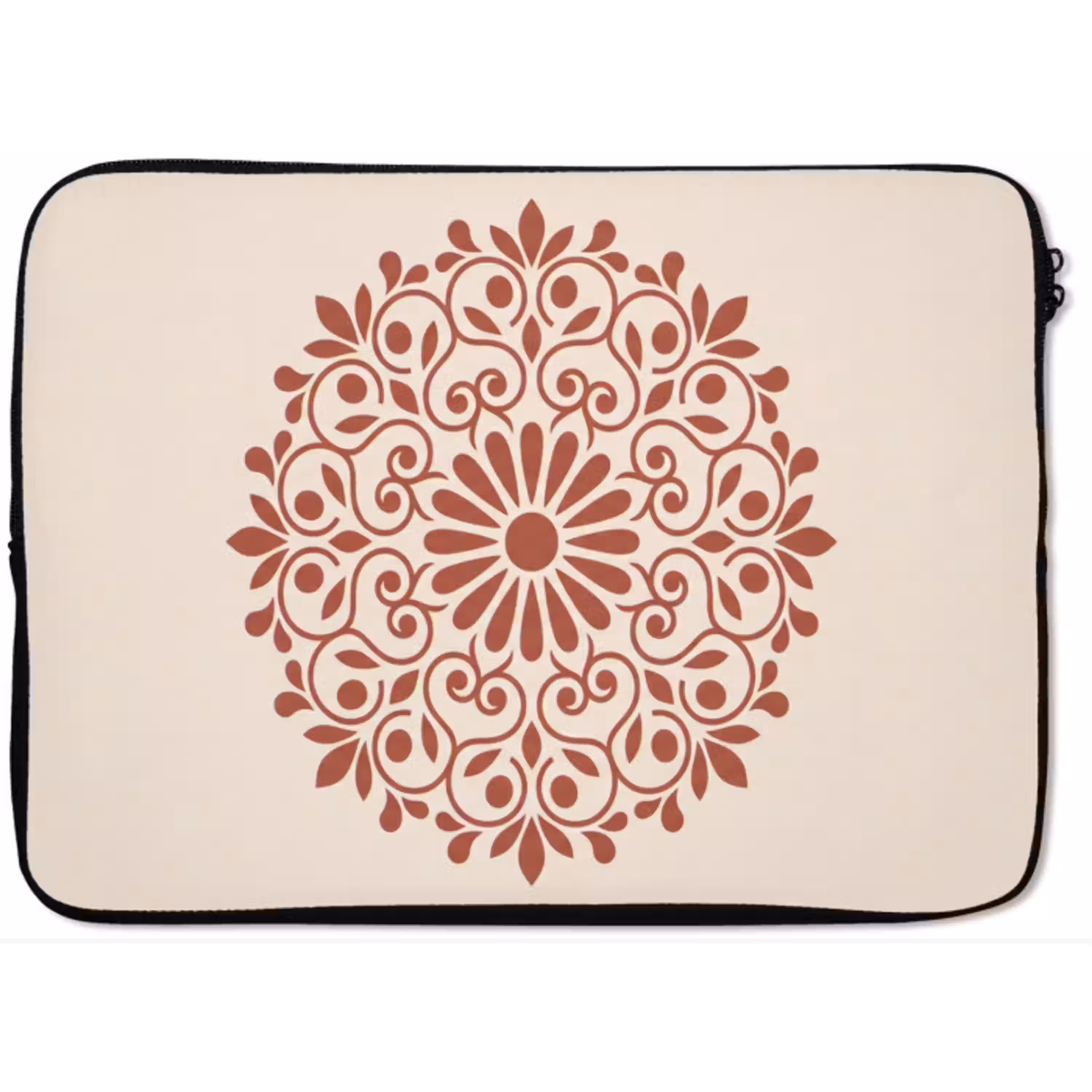 Decoratie - Cirkel - Symmetrisch - Modern - Roodbruin laptophoes neopreen klein -zkaufland3dotto