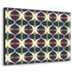 Abstract - Retro - Kleurrijk Textielframe zwart klein 947 -3d