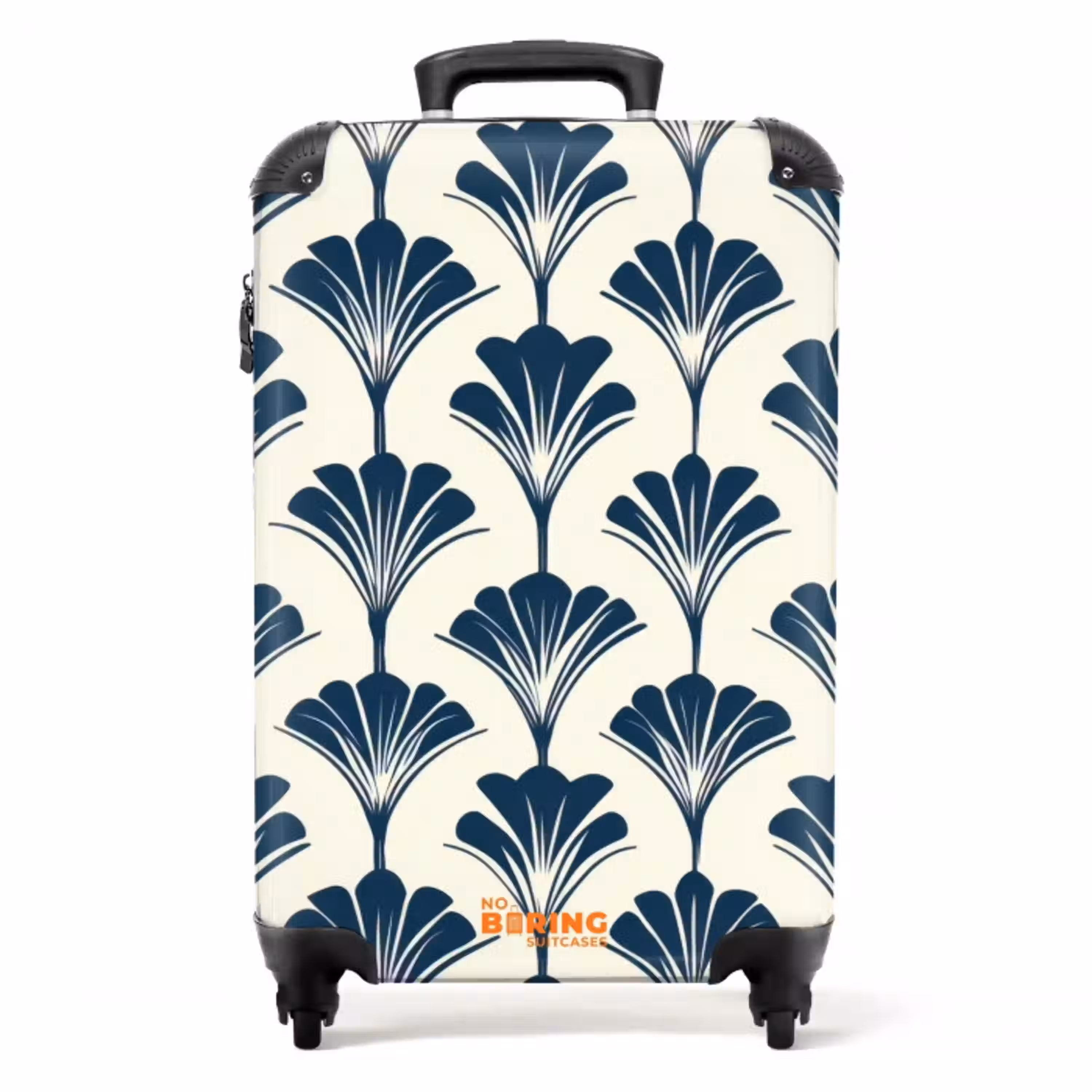 Klassiek - Motief - Blauw NBS - Handbagage koffer - Volwassenen Unisex middel -productfoto_recht