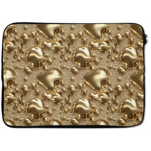 Druppels - Organisch - Goud laptophoes neopreen klein 279 -zkaufland3dotto