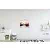 Dynamisch - Abstract - Kleurrijk - Zwart textielposter latten blank klein -kinderkamer