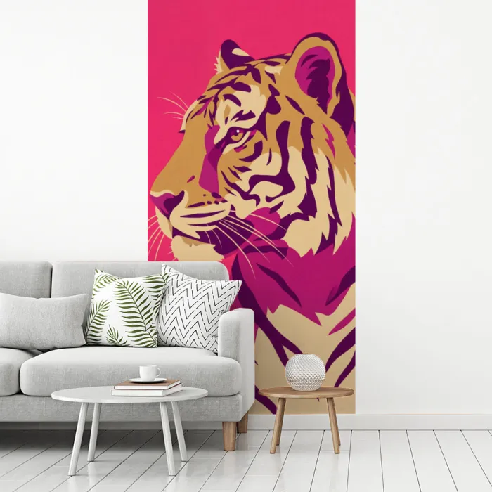 Tijger - Modern - Neon fotobehang vinyl groot -woonkamer