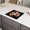 Bloemen - Kleurrijk - Graffiti - Modern - Boeket Inductie beschermer vinyl 3mm middel -sfeer8