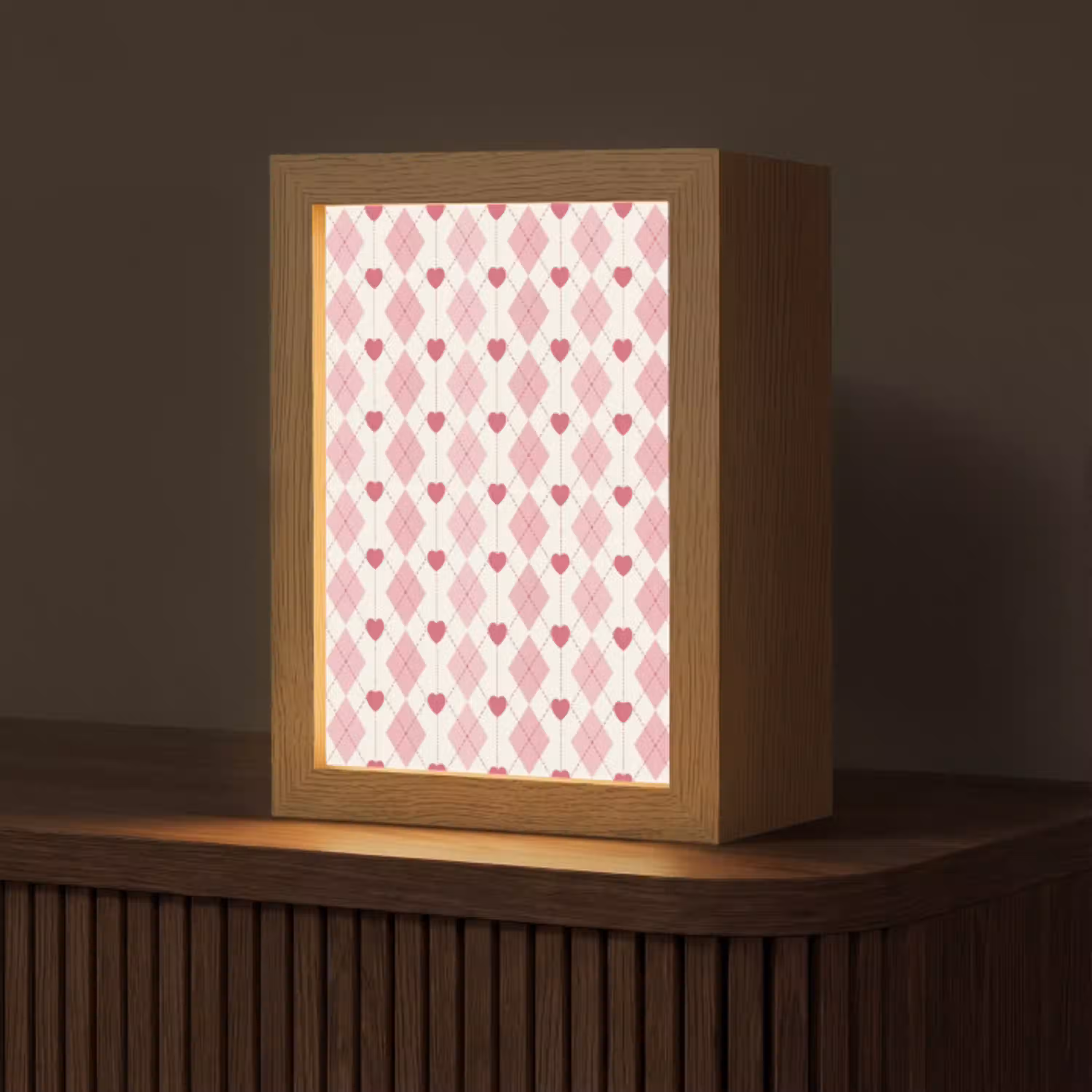 Ruiten - Klassiek - Roze - Wit Light Box met kabel (Tafellamp) klein 925 -z3d_website
