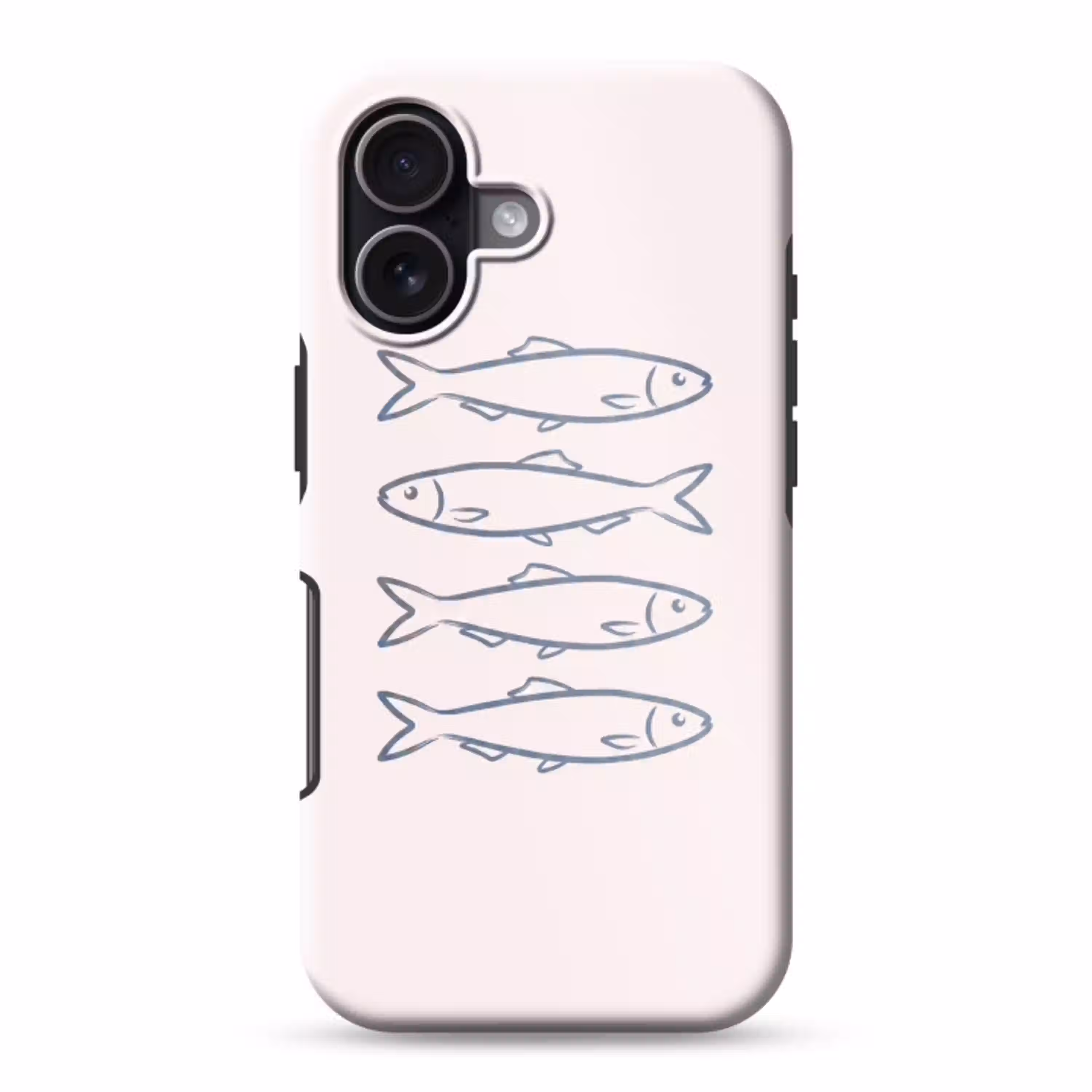 Vis - Vier - Dieren - Abstract - Blauw Toughcase MagSafe Apple iPhone 17 klein -3d