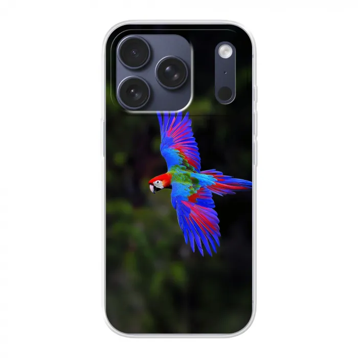 Felgekleurd - Papegaai - Bos - Vleugels Telefoonhoesje iPhone 17 Pro klein -3d