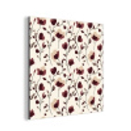 Bloemen - Botanisch - Bordeaux aluminium wit klein 46 -3d
