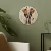 Olifant - Slurf - Mozaïek - Abstract Akoestische PET Vilt - Rond klein -sfeer2