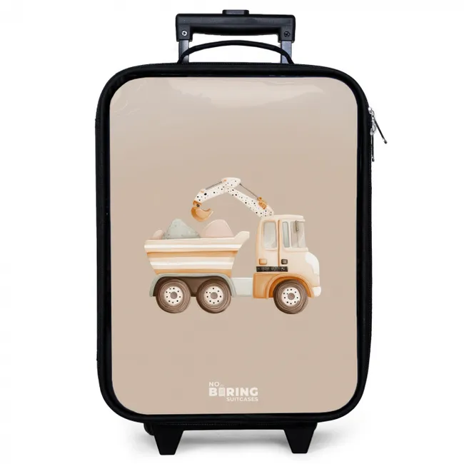 Gele kiepwagen in neutrale kleuren Kinderkoffer - Zwart klein -zzz_website3d