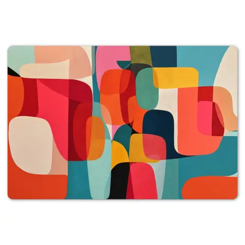 Vormen - Kleurrijk - Abstract - Vlakken Placemat vinyl groot -zzsfeer1_Kitchenyeah-website