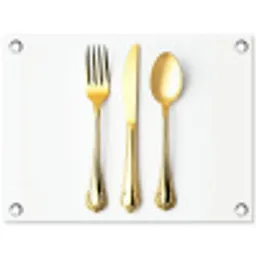 Bestek - Goud tuinposter los doek klein -3d