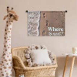 Where to next - Strand - Voetstappen Wandkleed katoen klein -wsfeer5_kind
