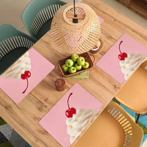Kers - Slagroom - Roze Placemat vinyl groot -zzsfeer5_Kitchenyeah-website