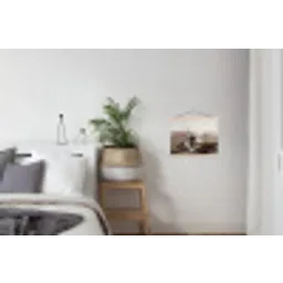 Berglandschap - Meer - Bergen - Vallei - Klassiek textielposter latten blank klein -woonkamer