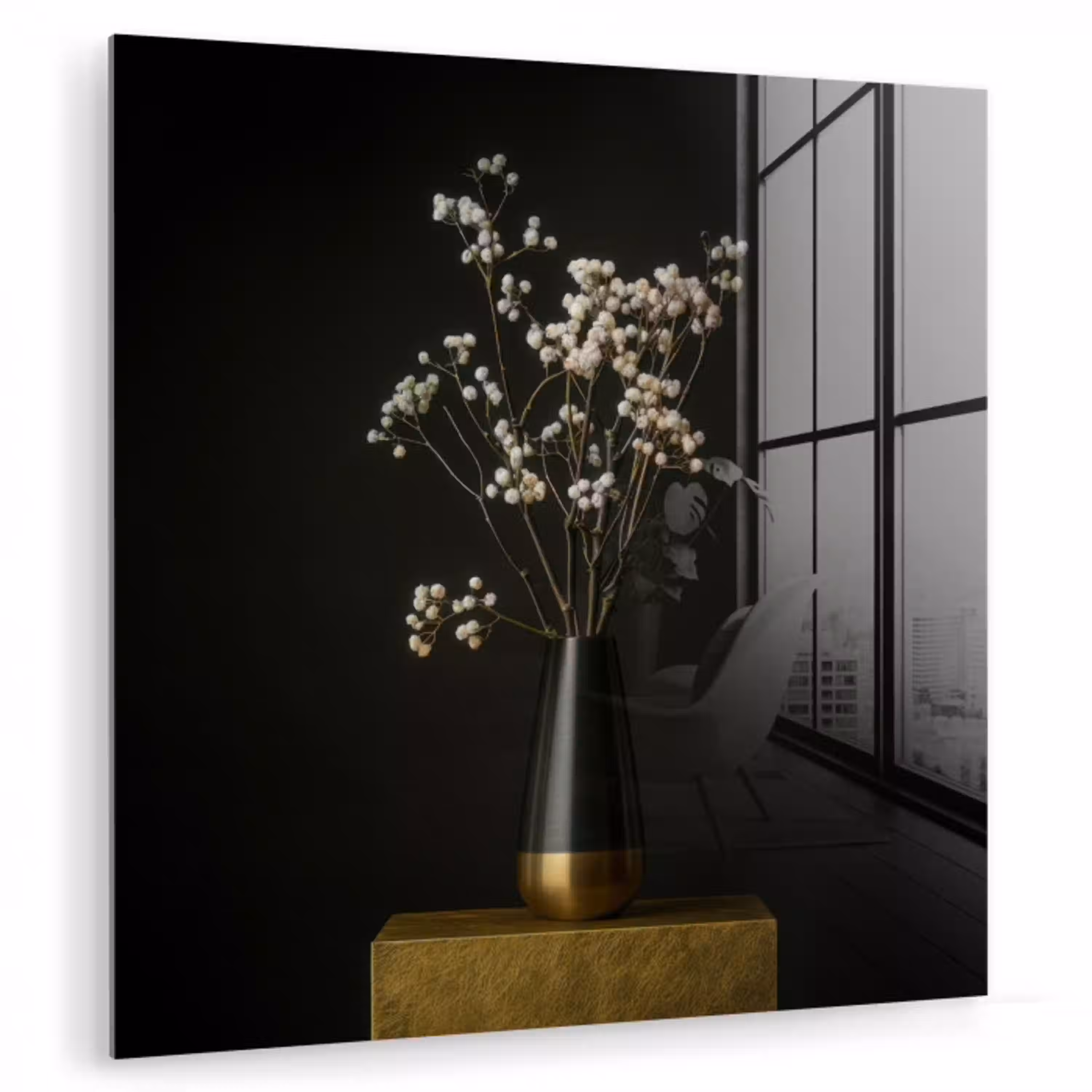 Bloembollen - Wit - Vaas - Minimalistisch plexiglas 5mm klein -zzzproduct_nieuw