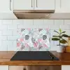 Bladeren - Jungle - Pastel - Tropisch keuken achterwand spatscherm klein -sfeer2
