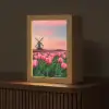 Tulpen - Molen - Nederland Light Box met kabel (Tafellamp) klein -z3d_website
