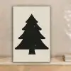 Kerstboom - Zwarte kerstboom - Boom - Japandi canvas 2cm klein -sfeer1