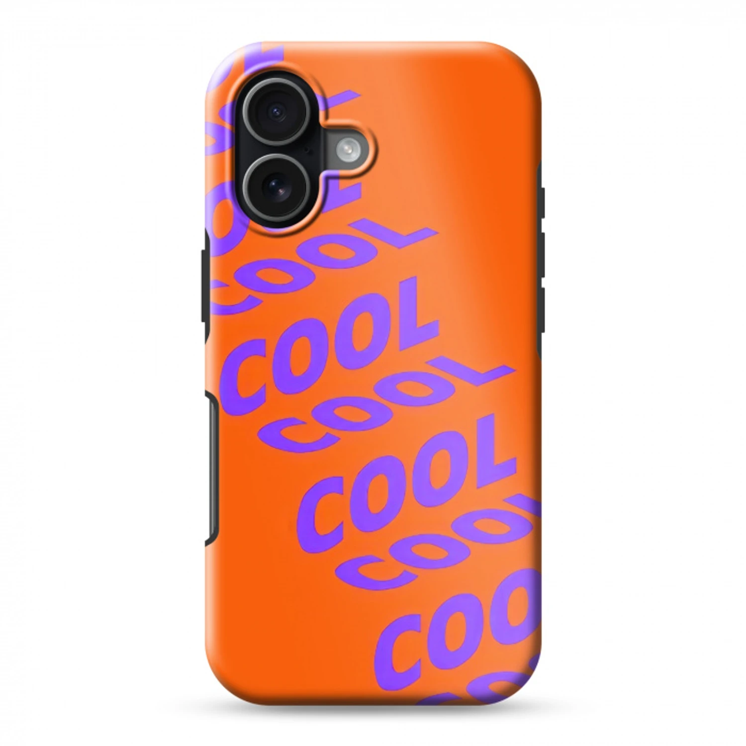 Cool - Paars - Oranje Toughcase MagSafe Apple iPhone 17 klein -3d